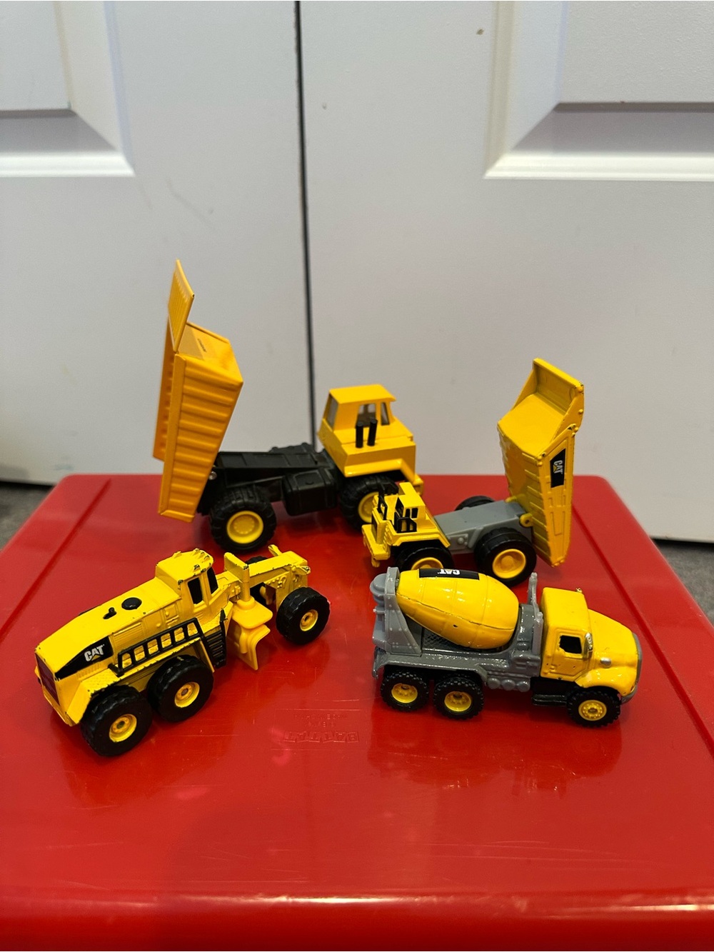Lot of 4 CAT Caterpillar & Construction Truck Toys for Kids